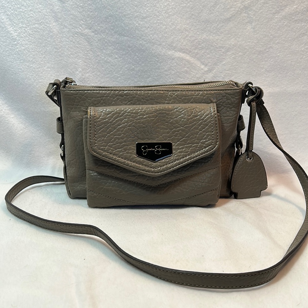 Jessica Simpson Pebbled faux leather crossbody Purse